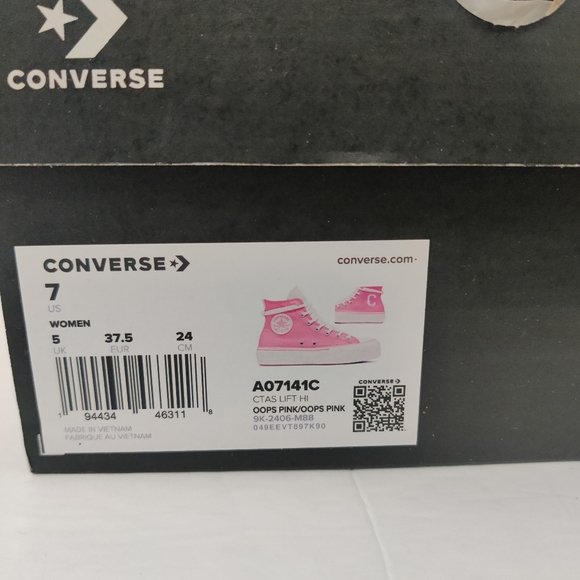 Converse Chuck Taylor All Star Lift Platform Retro Varsity High A07141C - Picture 8 of 11